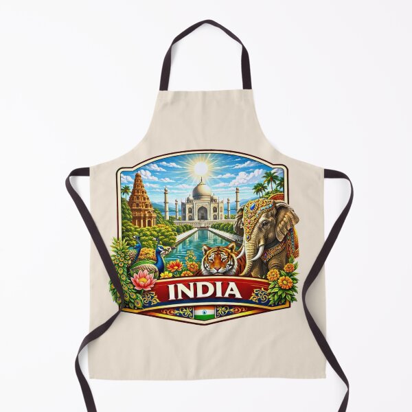 Item preview, India - Taj Mahal, Royal Elephant and Bengal Tiger designed and sold by Myra365Art.