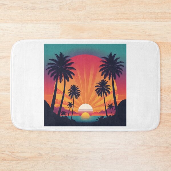 Item preview, Retro Sunset Palm Trees 80s Vintage Aesthetic - 15 designed and sold by RELAX STATION.