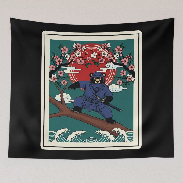 Item preview, Ninja Bear Japanese Cherry Blossom Stealth  designed and sold by JordynLadukeg65.
