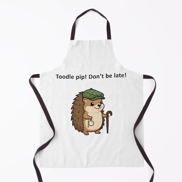 Item preview, Cute Hedgehog Sherlock Funny "Toodle Pip Don't Be Late" Design. designed and sold by The-T-In-Retro.
