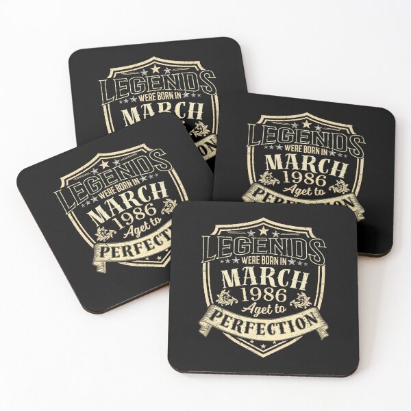 Item preview, Legends Born In March 1986 Aged To Perfection Vintage Birthday Gift designed and sold by MixedVibes Co..