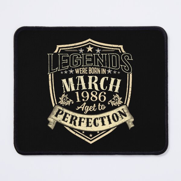 Item preview, Legends Born In March 1986 Aged To Perfection Vintage Birthday Gift designed and sold by MixedVibes Co..