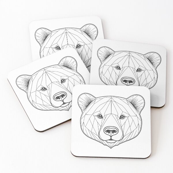 Item preview, Minimalist Bear Line Art – Modern Symmetrical Wildlife Illustration - 6 designed and sold by RELAX STATION.