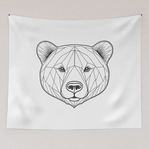 Item preview, Minimalist Bear Line Art – Modern Symmetrical Wildlife Illustration - 6 designed and sold by RELAX STATION.