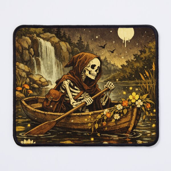 Item preview, Skeleton Rowing Boat At Night designed and sold by sierranovax.