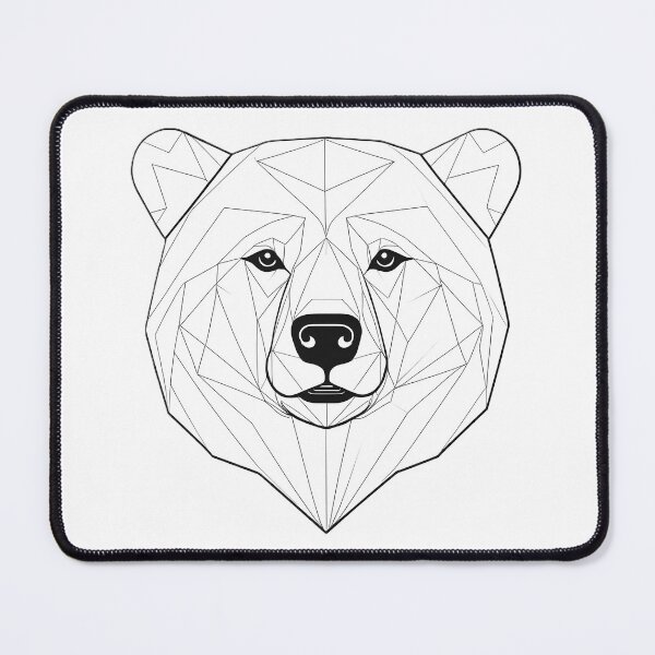 Item preview, Minimalist Bear Line Art – Modern Symmetrical Wildlife Illustration - 7 designed and sold by RELAX STATION.