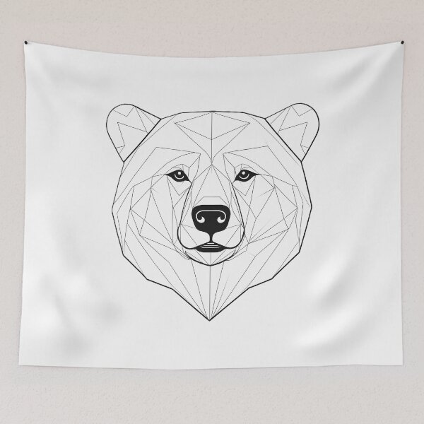 Item preview, Minimalist Bear Line Art – Modern Symmetrical Wildlife Illustration - 7 designed and sold by RELAX STATION.