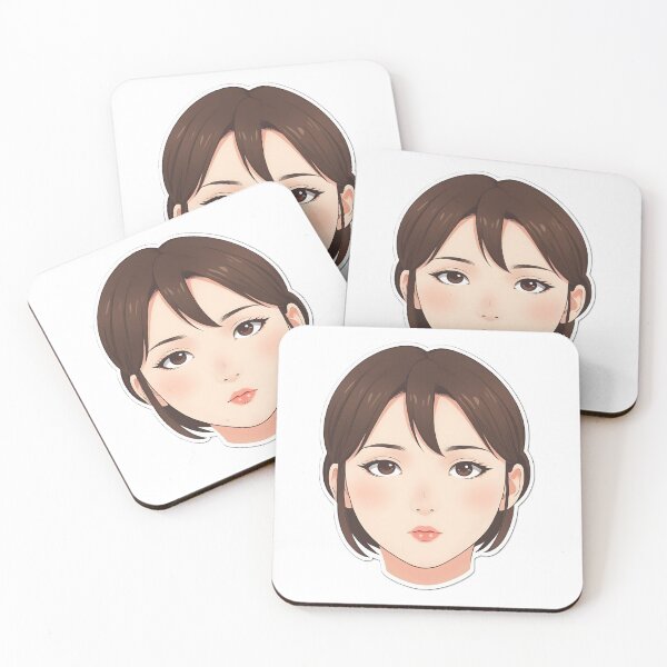 Item preview, Minimal Anime Face Line Art – Expressive Minimalist Character Design - 2 designed and sold by RELAX STATION.
