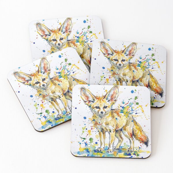 Item preview, Abstract Colorful Fennec Fox Watercolor Art designed and sold by Printpix.