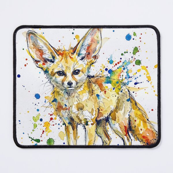 Item preview, Abstract Colorful Fennec Fox Watercolor Art designed and sold by Printpix.