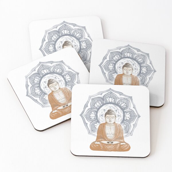 Item preview, Buddha Padma Watercolor - Fawn Earth Rust - Dusk Halo designed and sold by Irene Estelle.