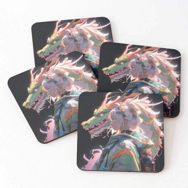Item preview, “Whispers of the Emerald Dragon – Anime Spirit Companion Art” designed and sold by PrintsGateWay.