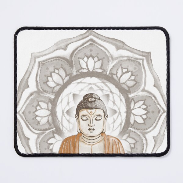 Item preview, Buddha Padma Watercolor - Fawn Earth Rust - Earth Halo designed and sold by Irene Estelle.