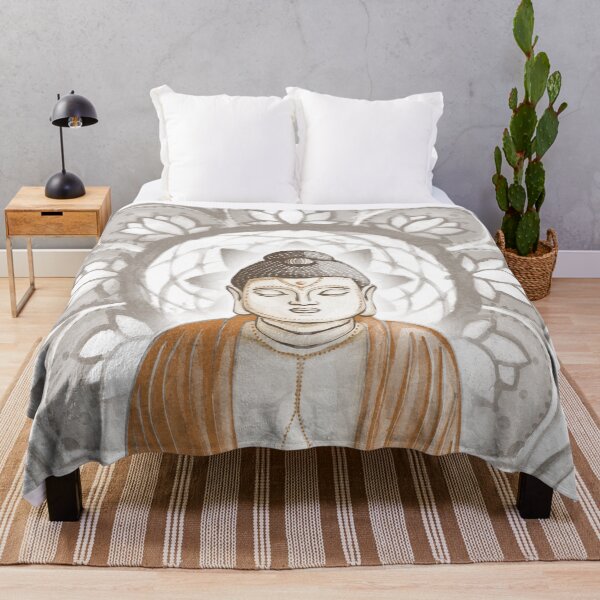 Item preview, Buddha Padma Watercolor - Fawn Earth Rust - Earth Halo designed and sold by Irene Estelle.