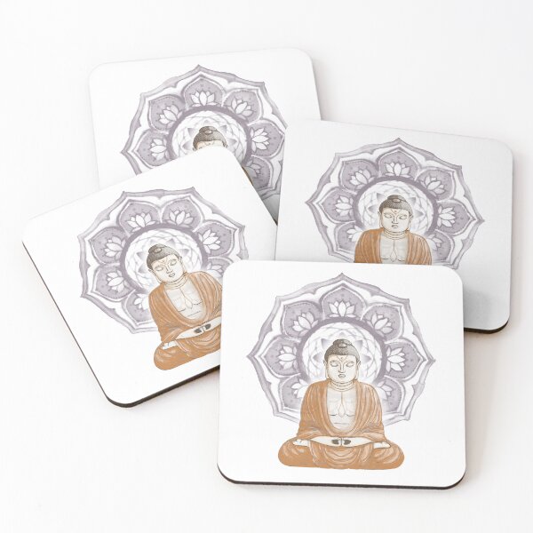 Item preview, Buddha Padma Watercolor - Fawn Earth Rust - Fig Halo designed and sold by Irene Estelle.