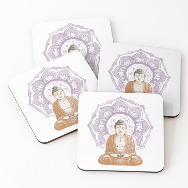 Item preview, Buddha Padma Watercolor - Fawn Earth Rust - Plum Halo designed and sold by Irene Estelle.