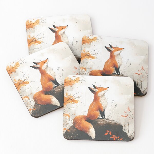 Item preview, Peaceful Fox in Autumn Breeze – Cute Woodland Animal Illustration designed and sold by StaStreetStore.