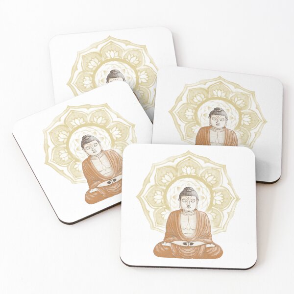 Item preview, Buddha Padma Watercolor - Fawn Earth Rust - Saffron Halo designed and sold by Irene Estelle.