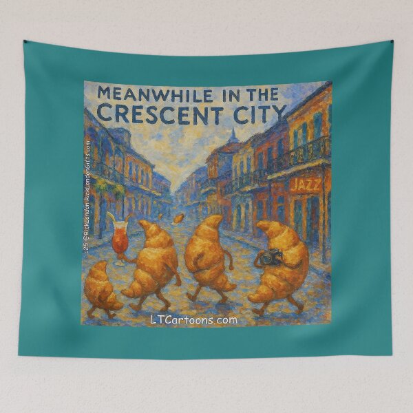 Item preview, Croissant Parade In The Crescent City designed and sold by Rick London Gifts.