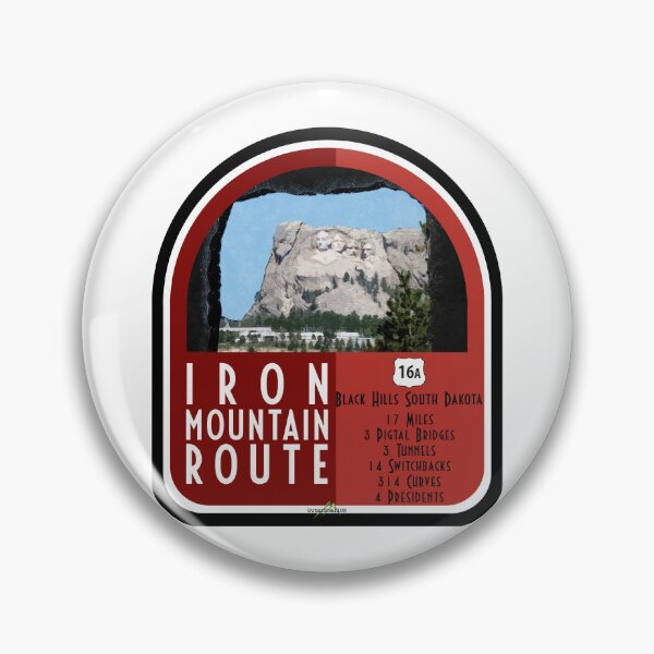 Item preview, Iron Mountain South Dakota USA Sticker T-Shirt 10 designed and sold by OuterShellUK.
