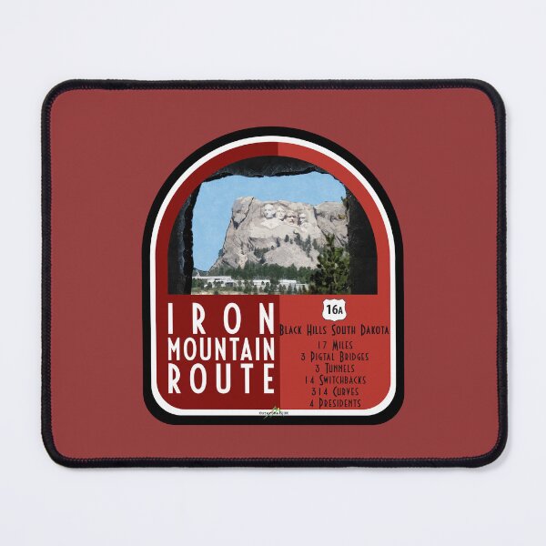 Item preview, Iron Mountain South Dakota USA Sticker T-Shirt 10 designed and sold by OuterShellUK.