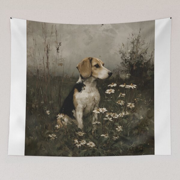 Item preview, Beagle in a Field of Daisies designed and sold by lautir.