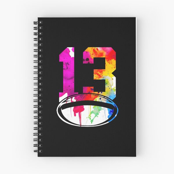 Item preview, Number 13 Rugby Color Splash Bold Sports designed and sold by GabrieSketcham.