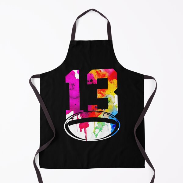 Item preview, Number 13 Rugby Color Splash Bold Sports designed and sold by GabrieSketcham.
