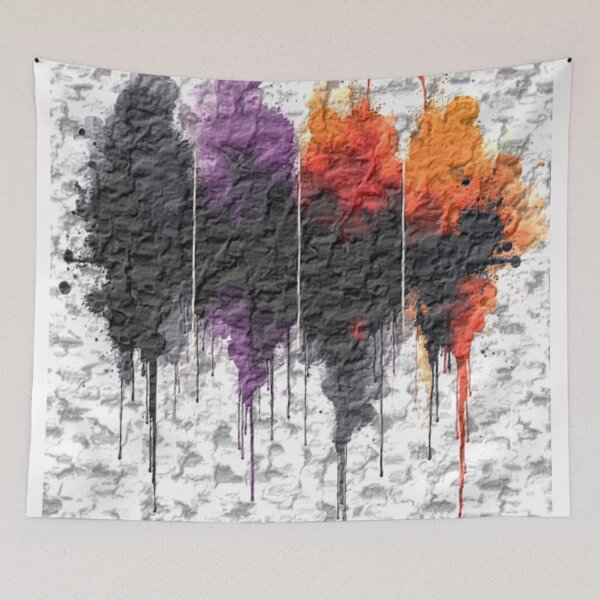 Item preview, dripping emotions thick acrylic colorful drip style abstract design designed and sold by SmashingDeals.
