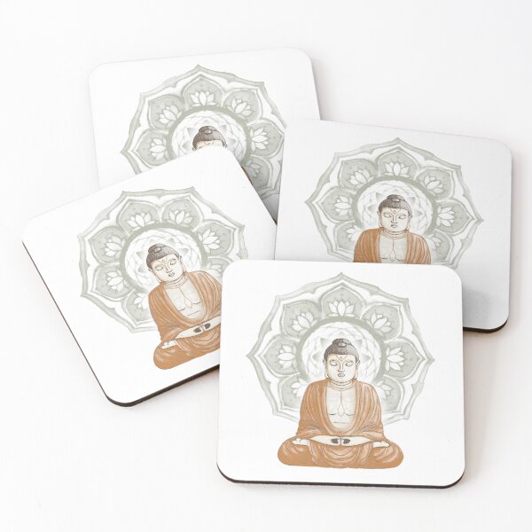 Item preview, Buddha Padma Watercolor - Fawn Earth Rust - Sage Halo designed and sold by Irene Estelle.