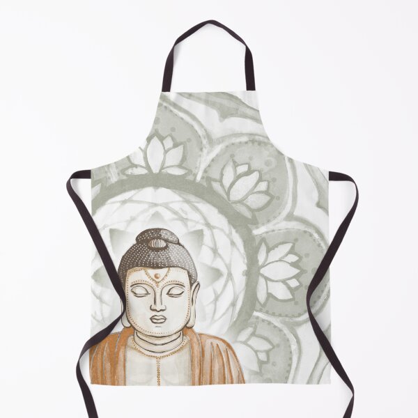Item preview, Buddha Padma Watercolor - Fawn Earth Rust - Sage Halo designed and sold by Irene Estelle.