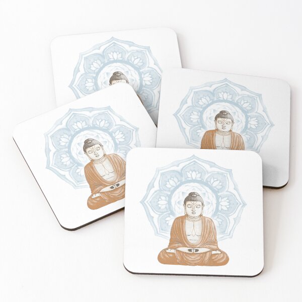 Item preview, Buddha Padma Watercolor - Fawn Earth Rust - Sky Halo designed and sold by Irene Estelle.