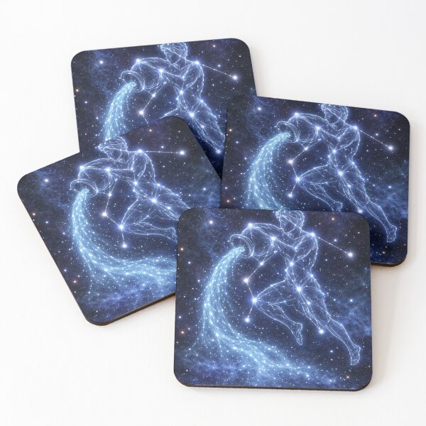Item preview, Aquarius Zodiac Constellation – Celestial Starry Sky Design designed and sold by RolMerch.
