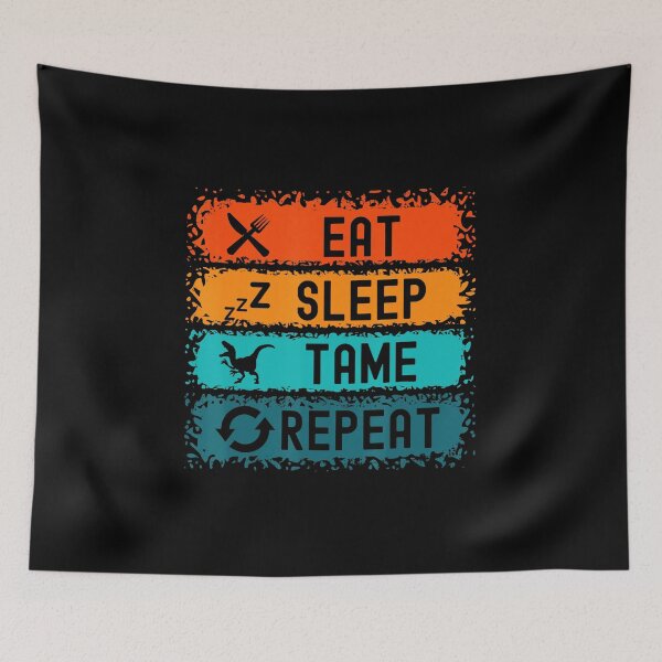 Item preview, Eat Sleep Tame Repeat Funny Dino Gamer designed and sold by FGTV2021.