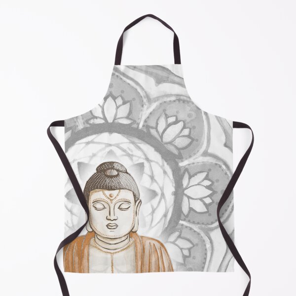 Item preview, Buddha Padma Watercolor - Fawn Earth Rust - Slate Halo designed and sold by Irene Estelle.