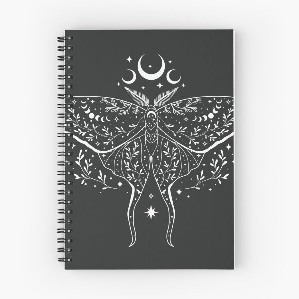 Item preview, Celestial Triple Moon Moth Line Art designed and sold by GraveyardGlam.