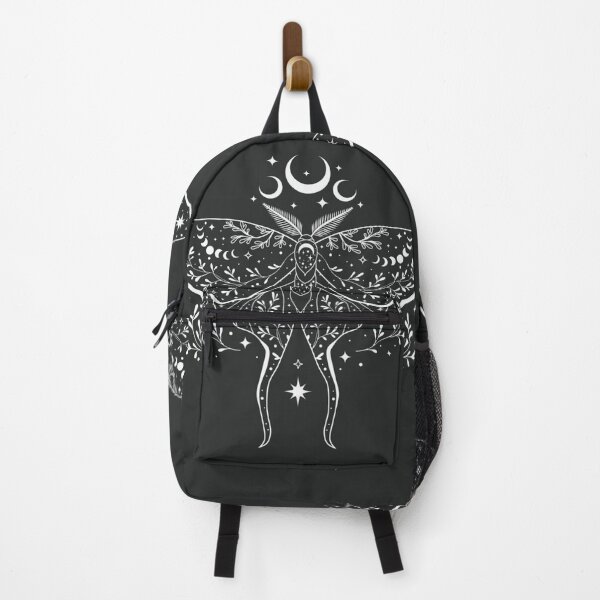 Item preview, Celestial Triple Moon Moth Line Art designed and sold by GraveyardGlam.