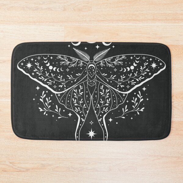 Item preview, Celestial Triple Moon Moth Line Art designed and sold by GraveyardGlam.