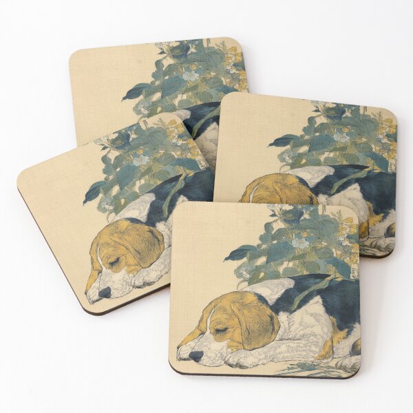 Item preview, Sleeping Beagle with Flowers designed and sold by lautir.