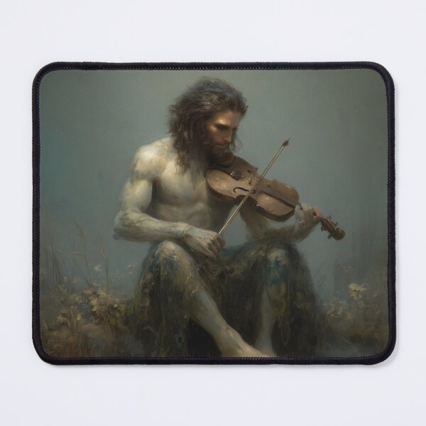 Item preview, Nøkken Playing Violin – Nordic Water Spirit Folklore Art designed and sold by NordicDreams.