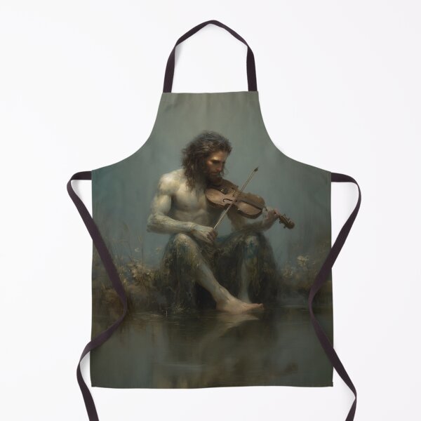Item preview, Nøkken Playing Violin – Nordic Water Spirit Folklore Art designed and sold by NordicDreams.