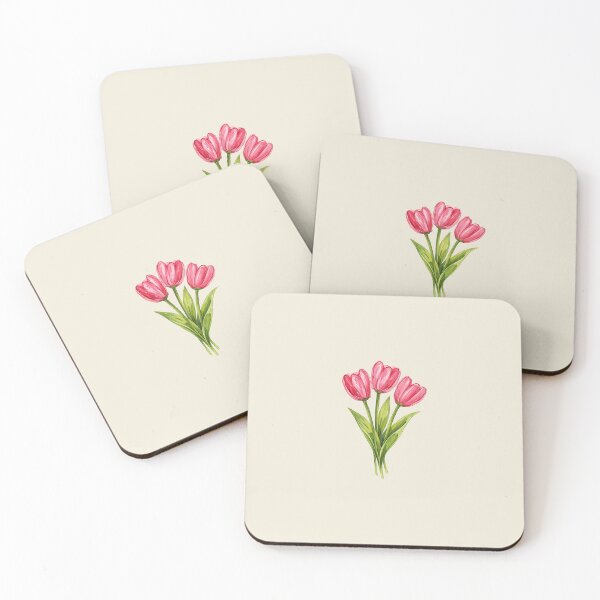 Item preview, Mini Bouquet of Pink Tulips – Watercolor Floral Sticker designed and sold by Verdaire.