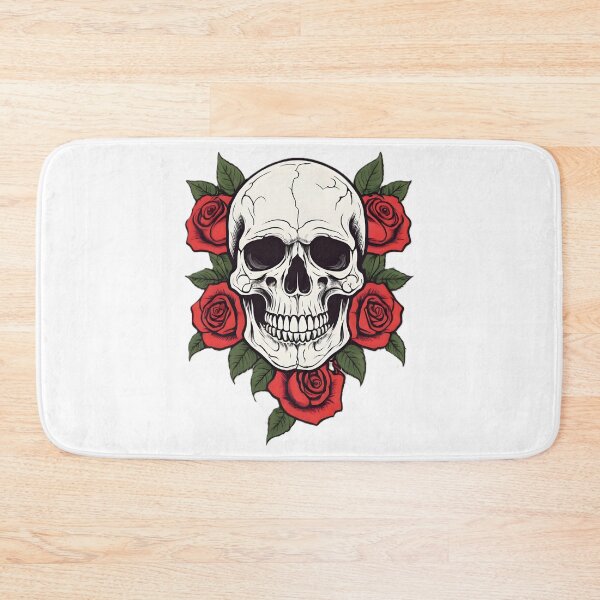 Item preview, Vintage Skull With Roses Gothic Tattoo T-Shirt Design - 5 designed and sold by RELAX STATION.