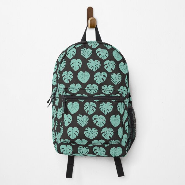 Item preview, Black and Green Monstera Leaves Pattern designed and sold by winterpumpkin.