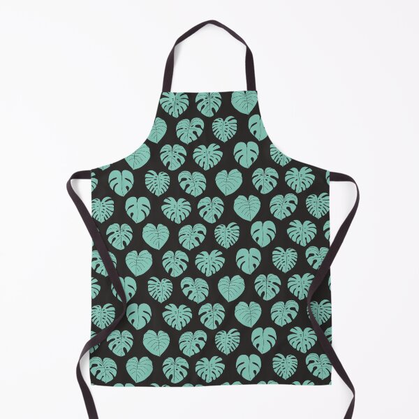 Item preview, Black and Green Monstera Leaves Pattern designed and sold by winterpumpkin.