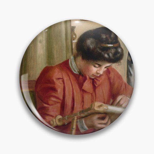 Item preview, Christine Lerolle Brodant by Pierre-Auguste Renoir: Cozy Impressionist Interior Poster designed and sold by artofuniverse.