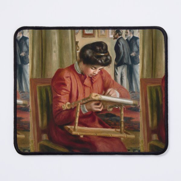 Item preview, Christine Lerolle Brodant by Pierre-Auguste Renoir: Cozy Impressionist Interior Poster designed and sold by artofuniverse.