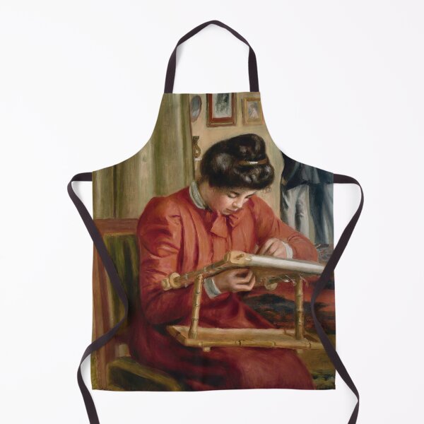 Item preview, Christine Lerolle Brodant by Pierre-Auguste Renoir: Cozy Impressionist Interior Poster designed and sold by artofuniverse.