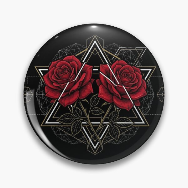 Item preview, Geometric Sliced Roses: Sacred Geometry Floral Art designed and sold by Wild Hare.