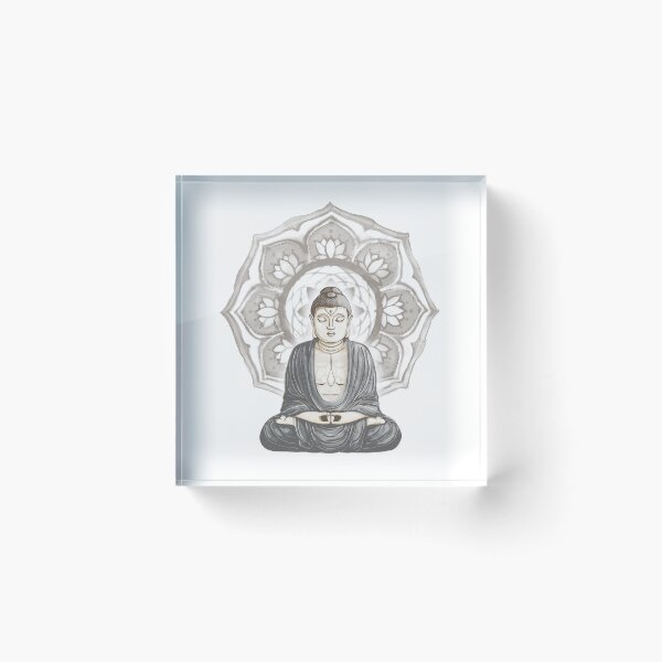 Item preview, Buddha Padma Watercolor - Fawn Earth Slate - Earth Halo designed and sold by Irene Estelle.